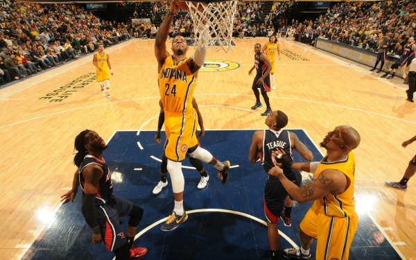 Paul George, Roy Hibbert, David West, Lance Stephenson and George Hill will sit in Milwaukee on Wednesday. (Ron Hoskins/Getty Images)